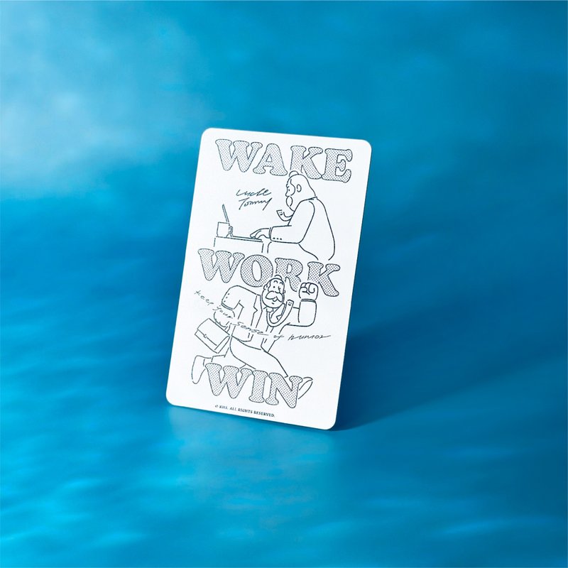 鬍子大叔聯名x電子名片Wake, Work, Win - 科技小物 - 塑膠 白色