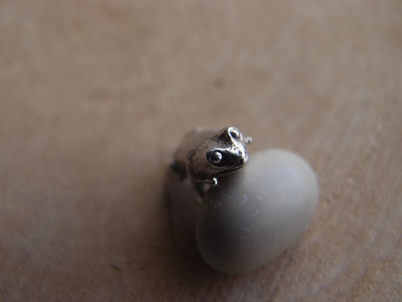 Sterling Silver Frog Ear Cuff Jacket No Piercing Non Pierced - ต่างหู - เงินแท้ สีเงิน