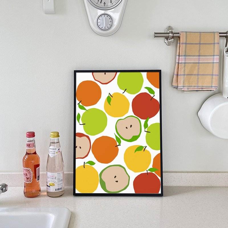 Art print/ Apple / Illustration poster A3 A2 - 海報/掛畫/掛布 - 紙 紅色