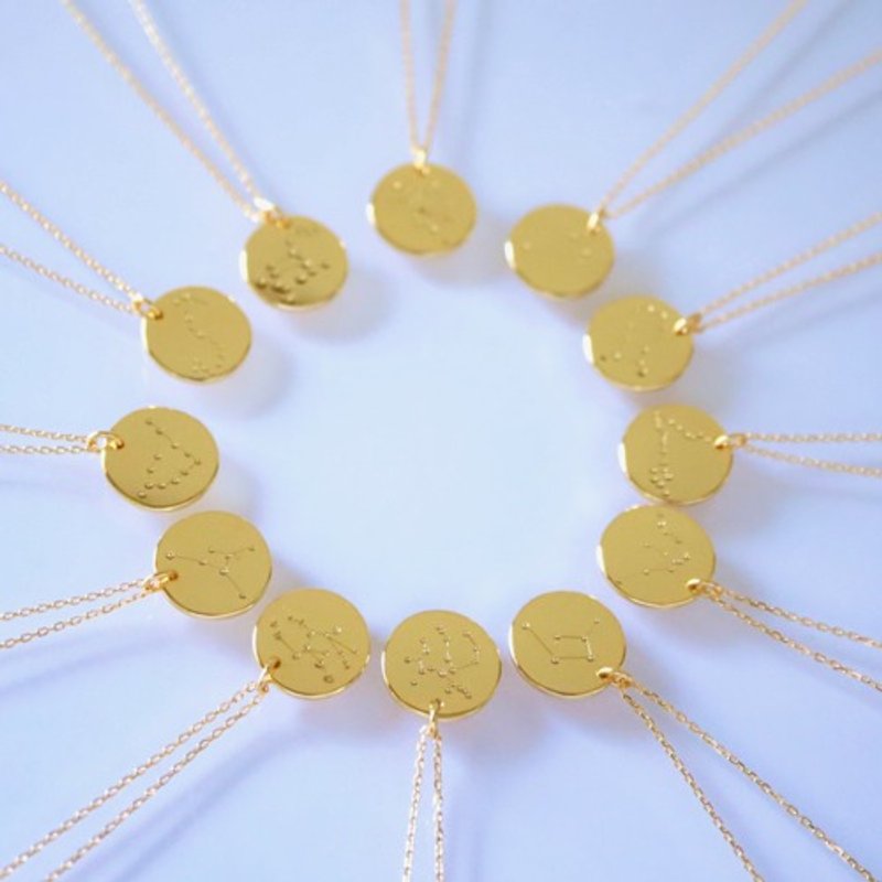 在庫限り！[Petite] 12星座のコインネックレス - 項鍊 - 其他金屬 