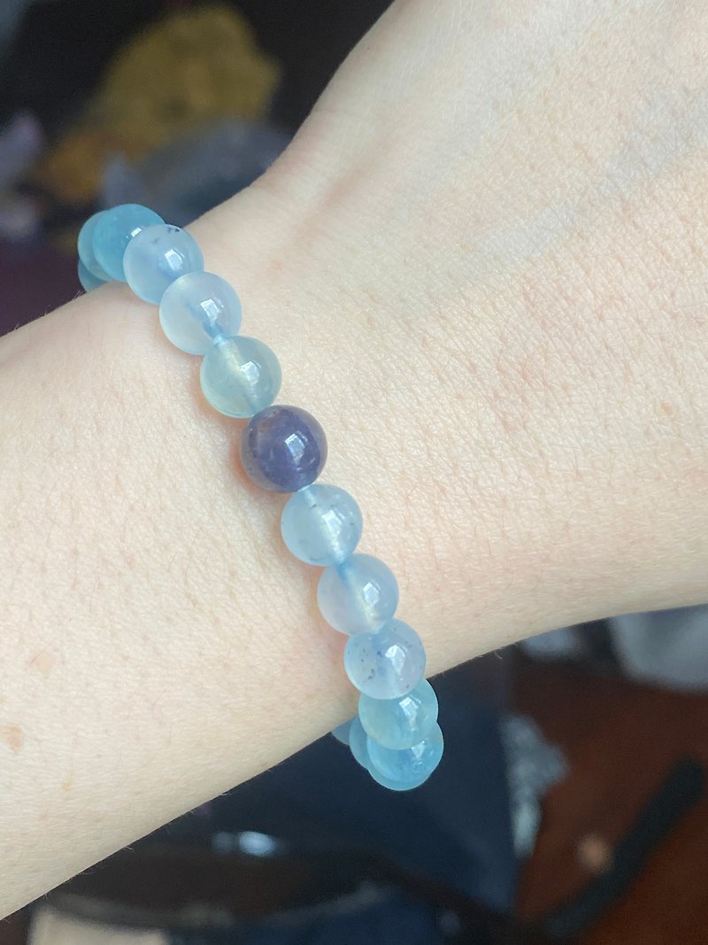 Merandi Aquamarine Sapphire Bluestone Bracelet - Bracelets - Crystal Blue