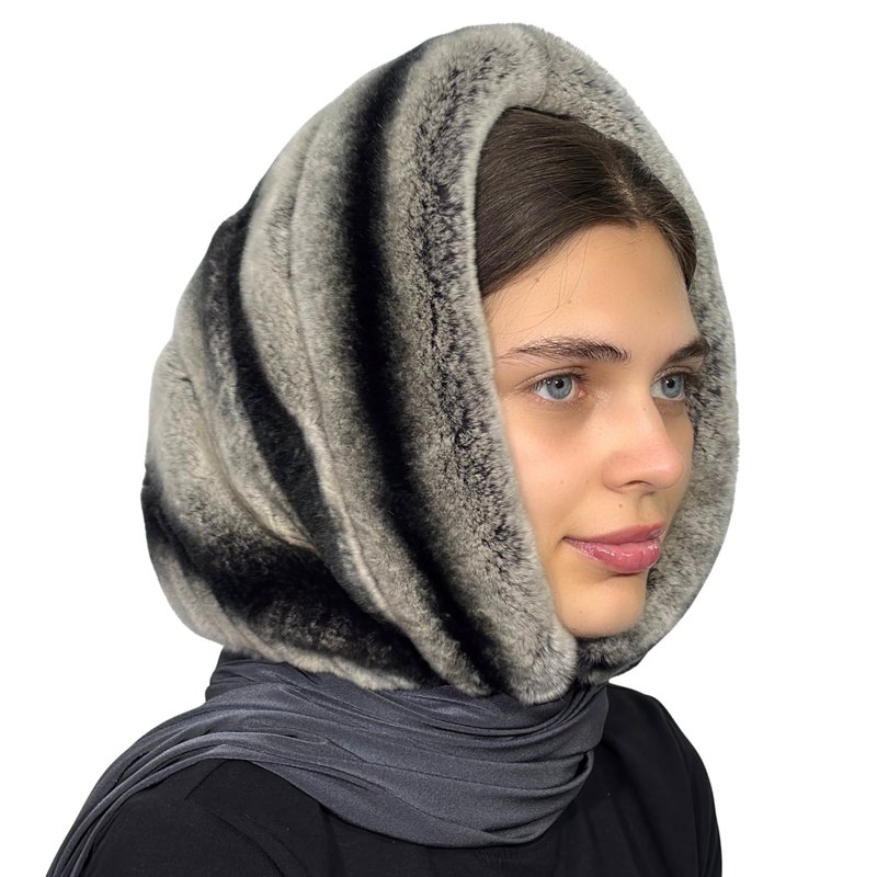 Womens Rabbit Fur Scarf Winter Russian Fur Hat Luxury Fur Shawl - 絲巾 - 其他材質 多色