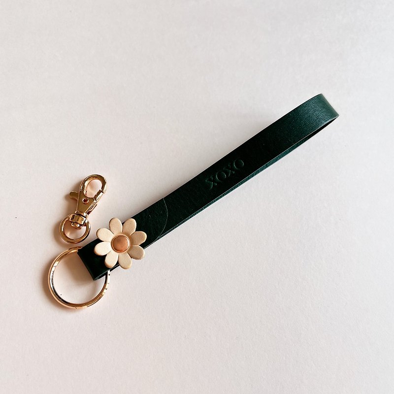 The One Leather Keychain Customized Gift - Oak White/Royal Rose/Oak Fruit Brown - ที่ห้อยกุญแจ - หนังแท้ หลากหลายสี