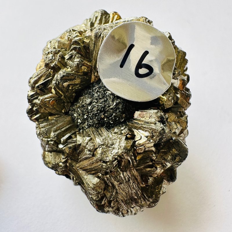 Pyrite Silver 16 Raw Stone Mineral Standard Crystal Stability Lucky Wealth Accumulation Sands Fool's Gold - Items for Display - Other Materials Gold