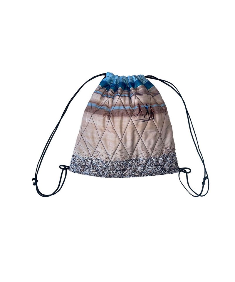 Print padded string bag - Drawstring Bags - Other Materials Blue