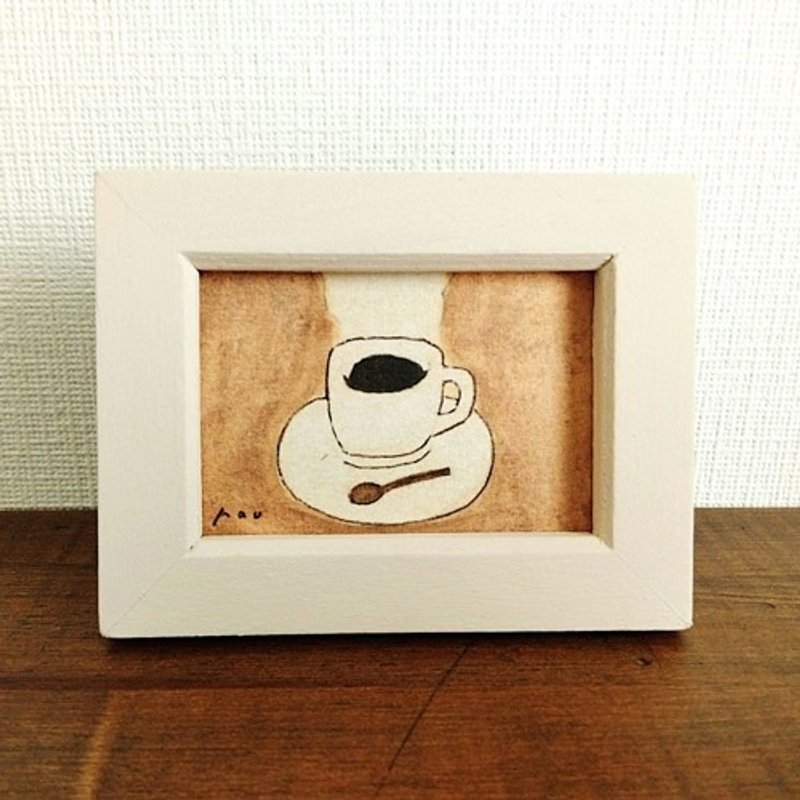 Pinkoi Proxy Purchase - Original painting "Coffee Time" *Wooden frame included - Items for Display - Other Materials 