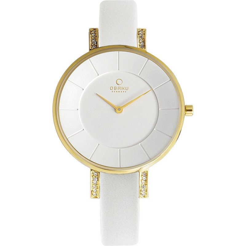 OBAKU 采耀時刻晶鑽時尚腕錶-V158LEGIRW金色/34mm - 女錶 - 不鏽鋼 多色