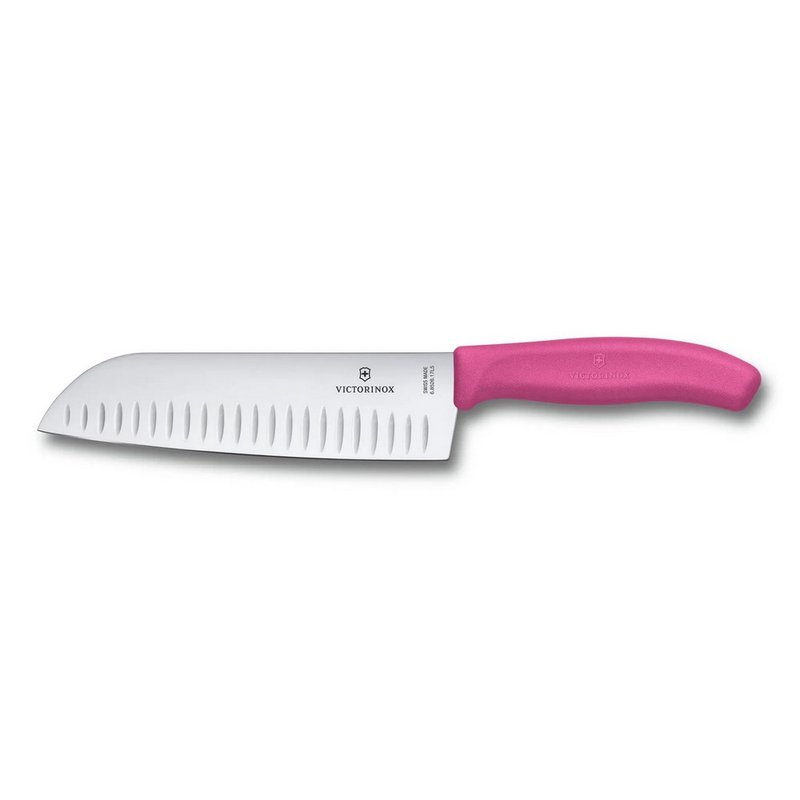 VICTORINOX Swiss Victorinox Japanese Chef Santoku Knife Peach 6.8526.17L5B - Cookware - Other Materials Pink