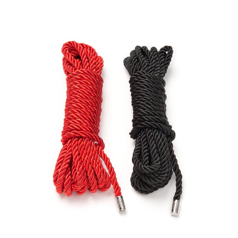 格雷的五十道陰影 Restrain Me 黑紅束縛繩組(2入) - 情趣用品 - 尼龍 