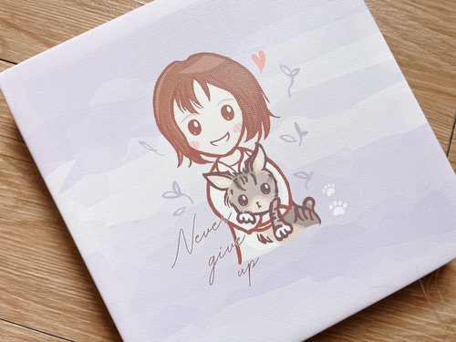 ｜CookieShop・插畫｜ 【客製・無框畫】原創插畫・似顏繪人像寵物・生日紀念品交換禮物