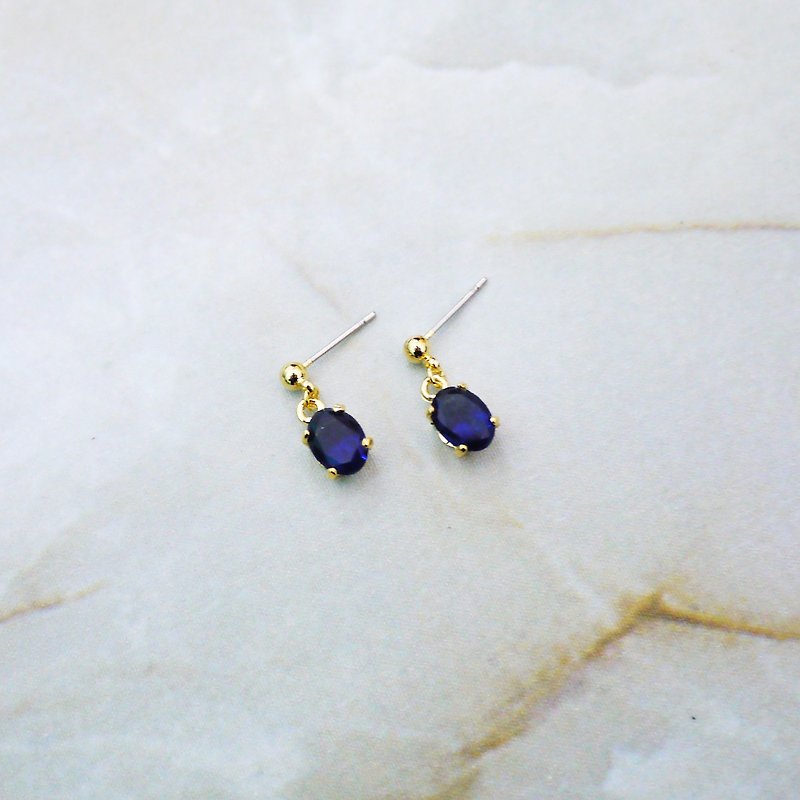 Sapphire Blue Tears Drop Earrings - Earrings & Clip-ons - Other Metals Blue