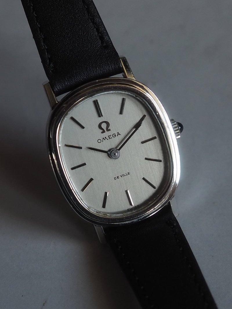 OMEGA DE VILLE Oval Watch オメガ デヴィル オメガ ウォッチ 腕時計 シルバー ブラック ヴィンテージ - 男錶/中性錶 - 不鏽鋼 銀色