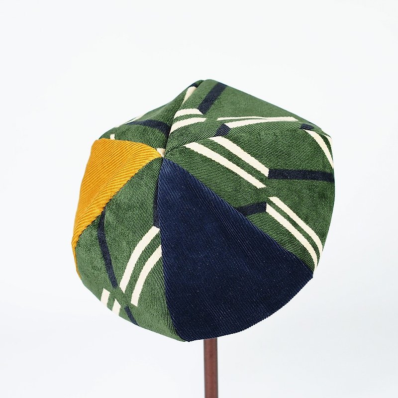 Handmade double-sided Berets - Hats & Caps - Cotton & Hemp Green