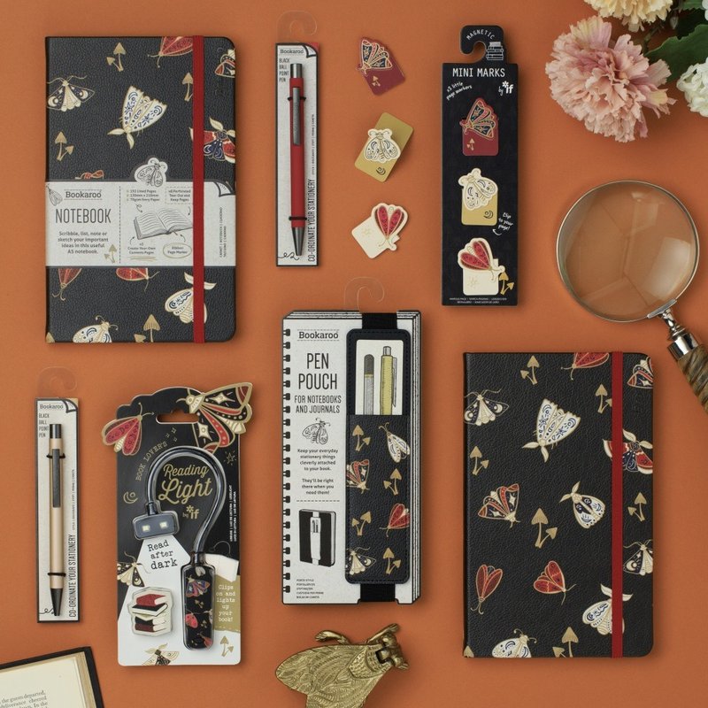 英倫復古幺蛾子文具 閱讀書燈筆記本讀書筆袋圓珠筆 英國IF文創 - 筆記本/手帳 - 其他材質 