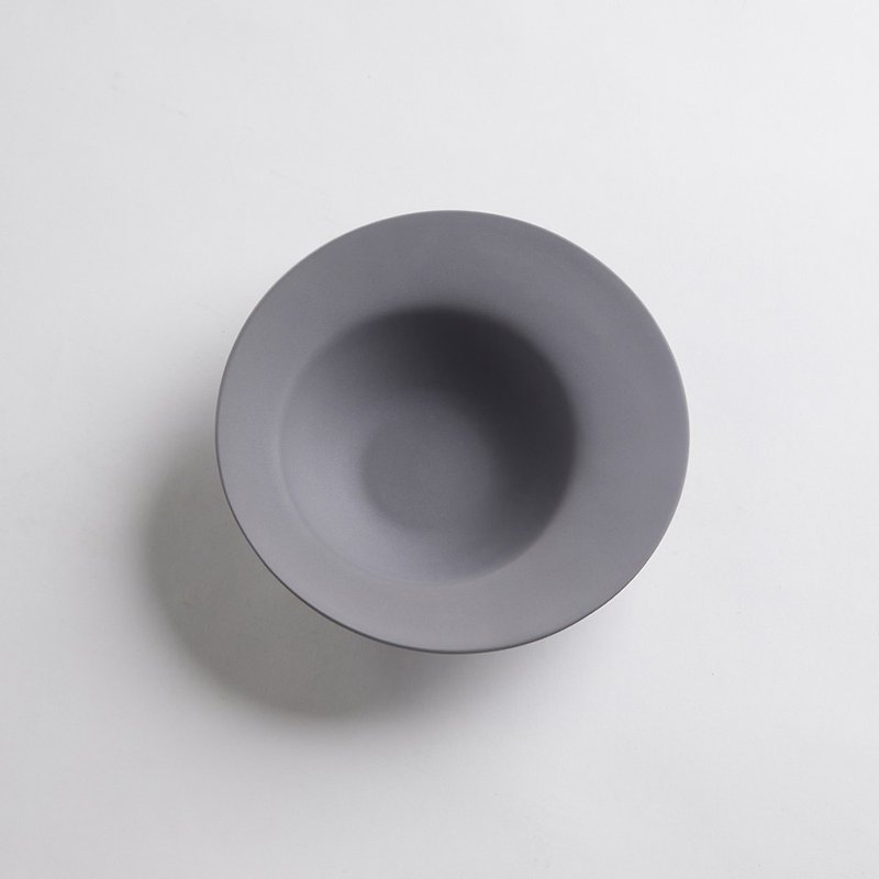 【3,co】Ocean Soup Bowl (Large)-Grey - Bowls - Porcelain Gray