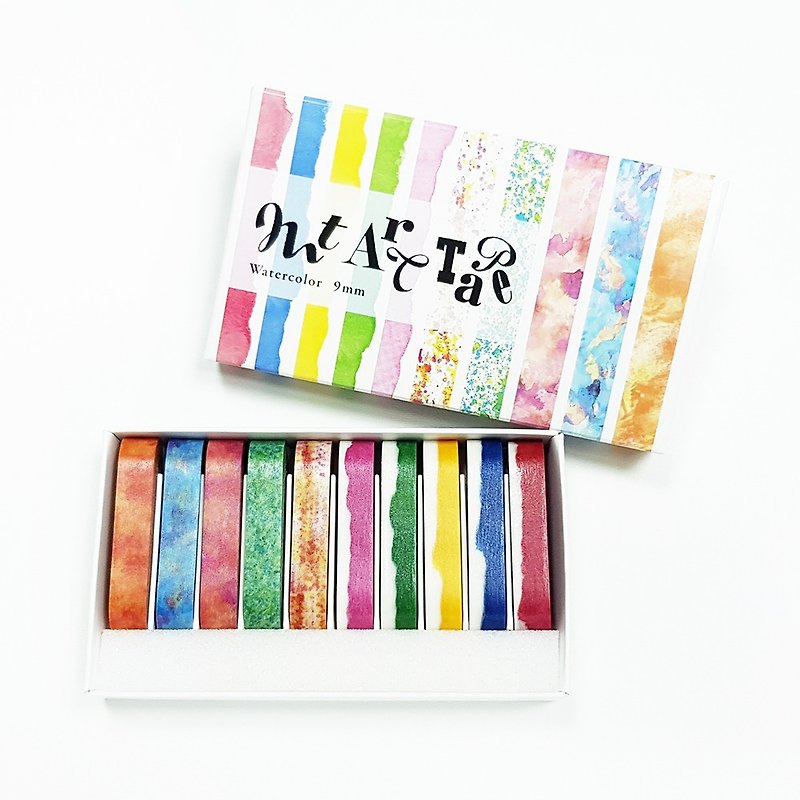 mt art tape Watercolor Masking Tape 9mm (MTART05) - Washi Tape - Paper Multicolor