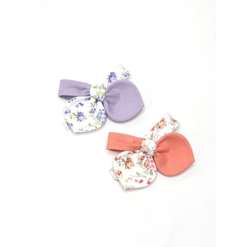 Hydrangea_Pet Bow Tie - ปลอกคอ - ผ้าฝ้าย/ผ้าลินิน สีม่วง