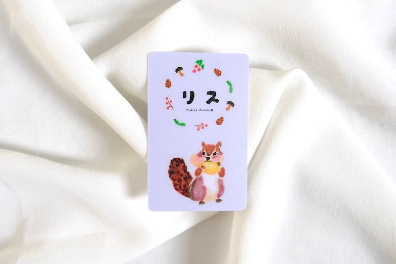 Chinchilla Risa Youyou Card Sticker - Stickers - Paper White