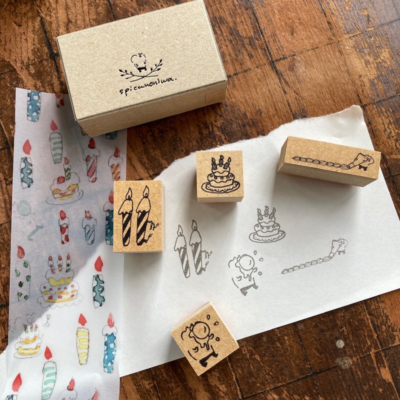 spica's garden/muu-chan's stamp/ candle set (number set 11) - Stamps & Stamp Pads - Rubber 