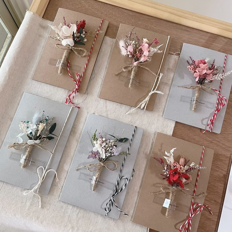 【乾燥花卡片】手工卡片 手寫 婚禮小物 生日禮物 附贈精緻禮盒 - 乾燥花/永生花 - 植物．花 