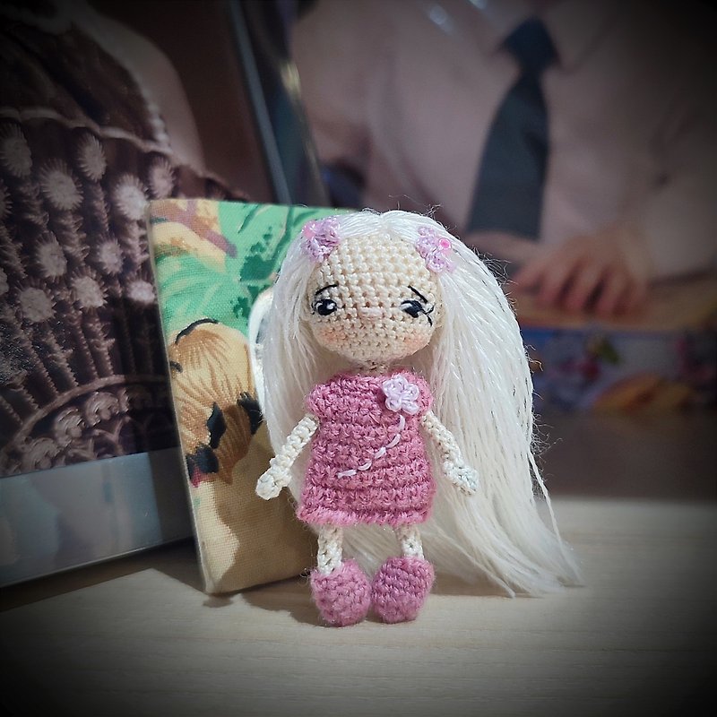 Miniature doll crochet. Tiny doll. Dollhouse miniature doll. - Stuffed Dolls & Figurines - Cotton & Hemp Multicolor