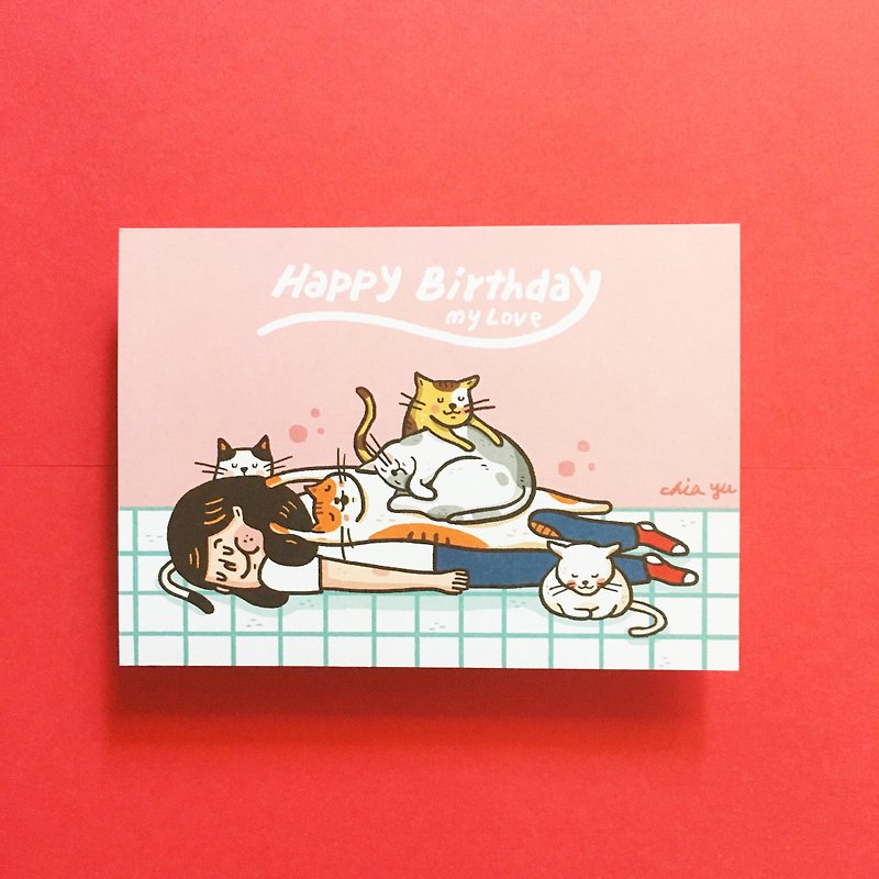 Happy Birthday (1) / postcard - การ์ด/โปสการ์ด - กระดาษ หลากหลายสี