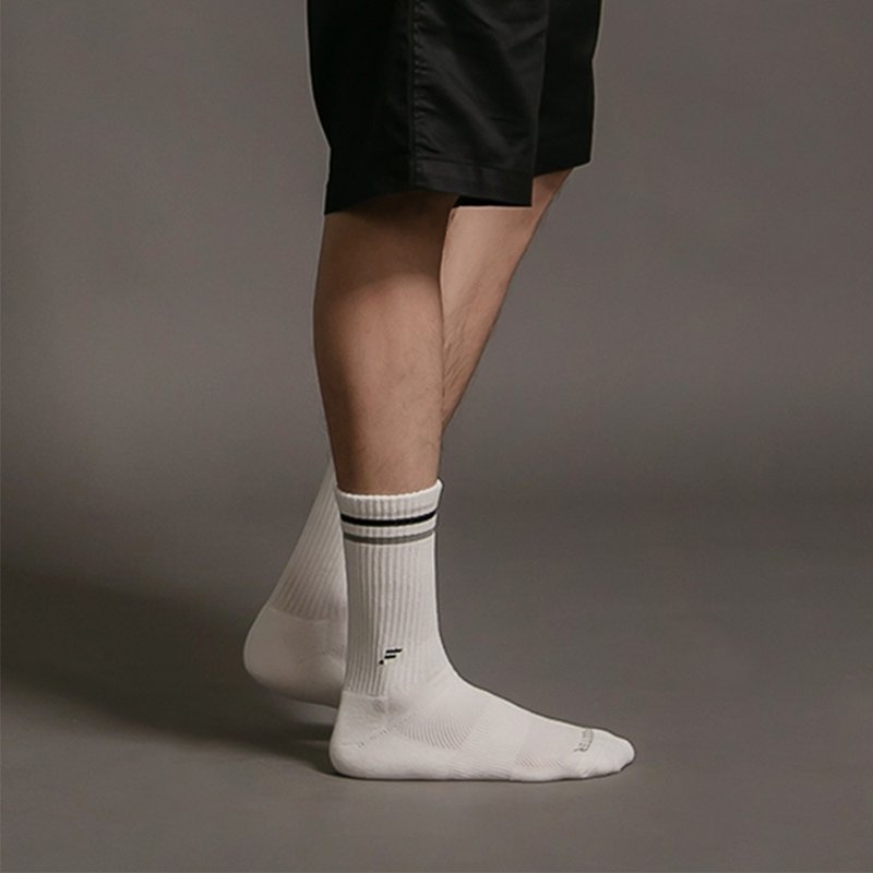 【FOOTER】復古線條運動氣墊襪(男-K184L/XL) - 襪子 - 棉．麻 多色