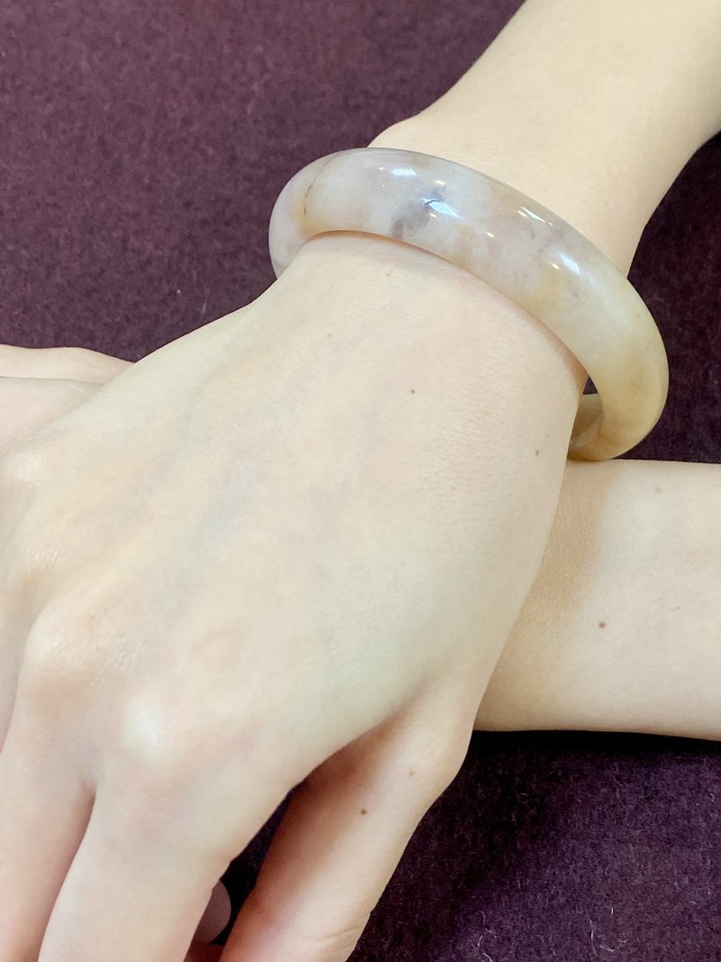 新疆金絲玉紫羅蘭手鐲57.5圈口 - 手鍊/手環 - 玉石 多色