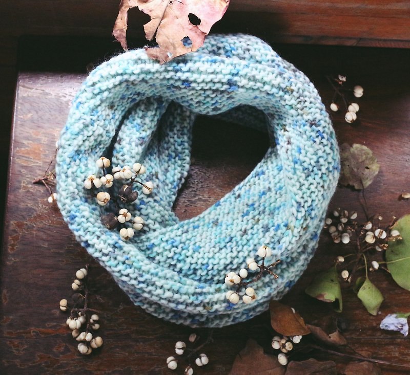 Handmade Handmade - Original Yogurt - Turkish Blue - Wool Neck [Spot] - Knit Scarves & Wraps - Wool Green