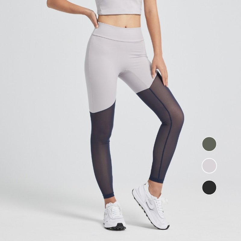 Asymmetric Leggings - Women's Sportswear Bottoms - Other Materials Gray