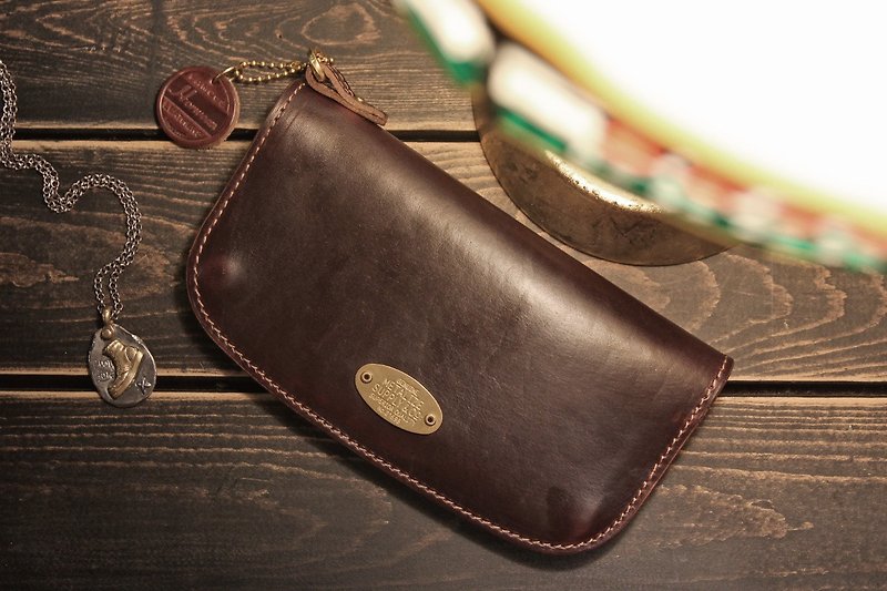 [METALIZE] Classic Bronze Handmade Long Clip (Horween) - Wallets - Genuine Leather 
