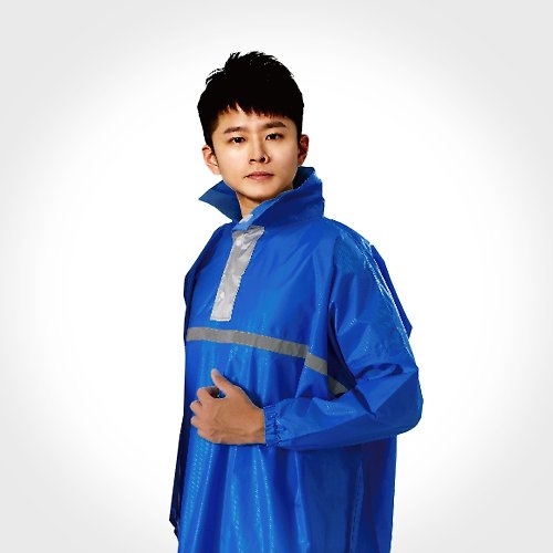 TDN 雙龍閃耀太空亮面壓紋雨衣(小飛俠雨衣套式太空雨衣)-海軍藍