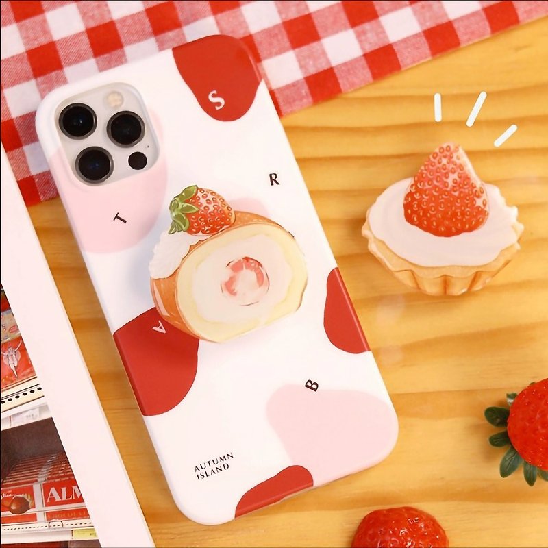原創 軟殼手機殼/草莓甜品插畫適用於12iphone11iphone13pro等 - 手機殼/手機套 - 塑膠 