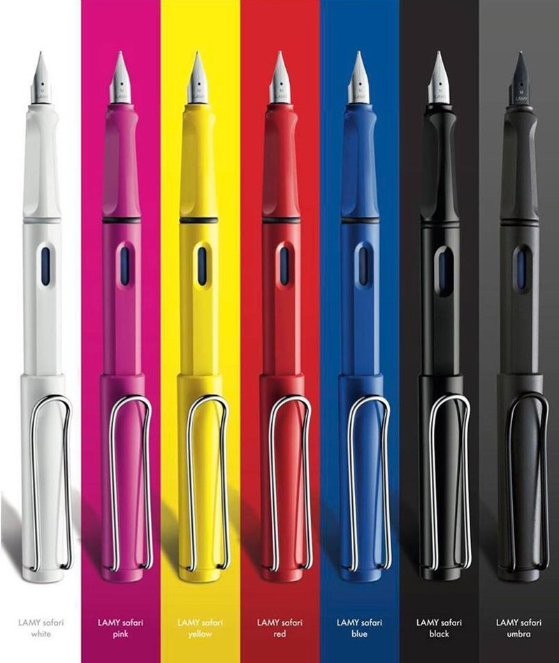 LAMY 七彩鋼筆禮盒 / safari 狩獵者系列 - 亮黑色 - 鋼筆 - 塑膠 黑色