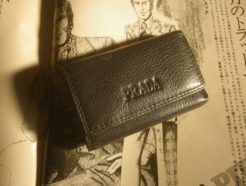 [OLD-TIME] Early second-hand antique bag PRADA key case simple wallet - Keychains - Other Materials Multicolor