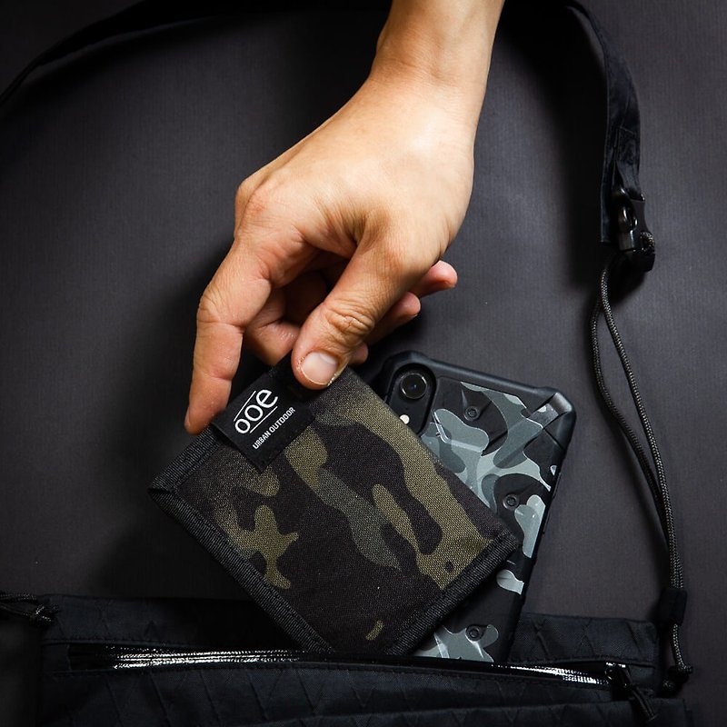 Ooe Lightweight Functional Wallet/Short Clip - กระเป๋าสตางค์ - ไนลอน สีดำ