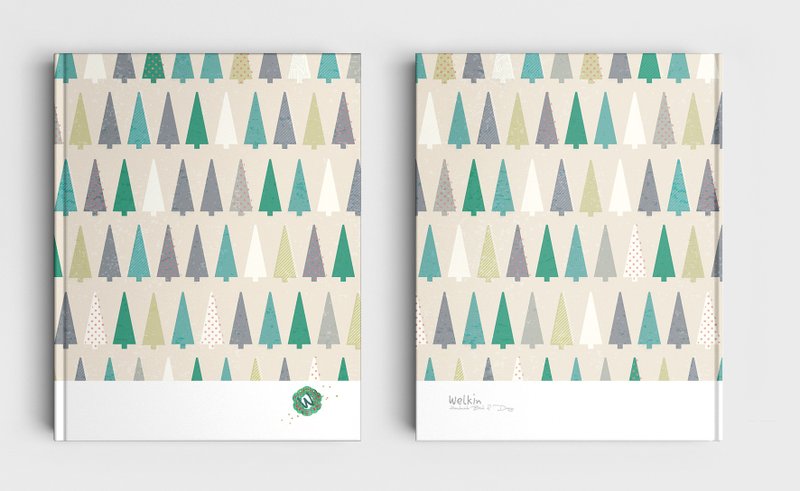 耶誕禮物手工書/筆記本/手帳/日記本-耶誕森林-洛可可草莓 - 筆記本/手帳 - 紙 