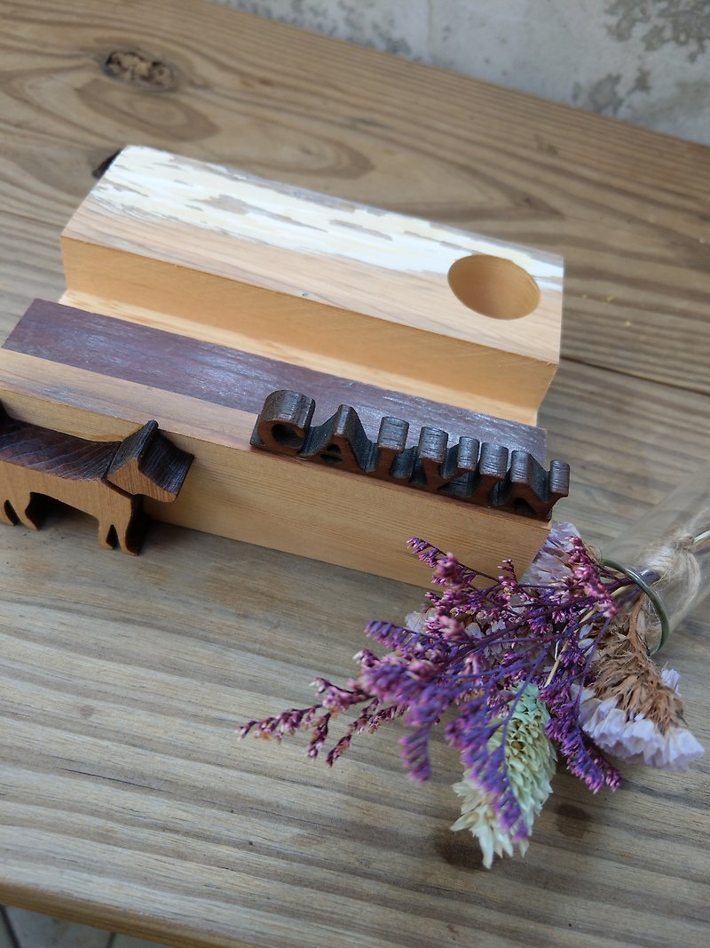 CL Studio [Hinoki-mobile phone holder/business card holder] N212 with test tube and dried flowers to send cypress essential oil