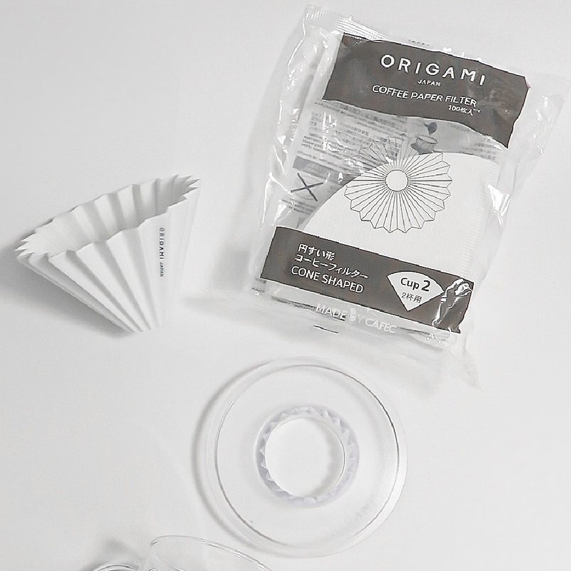[Introductory Offer S] Ceramic Origami Filter Cup Set S + Filter Paper S - Coffee Pots & Accessories - Pottery 