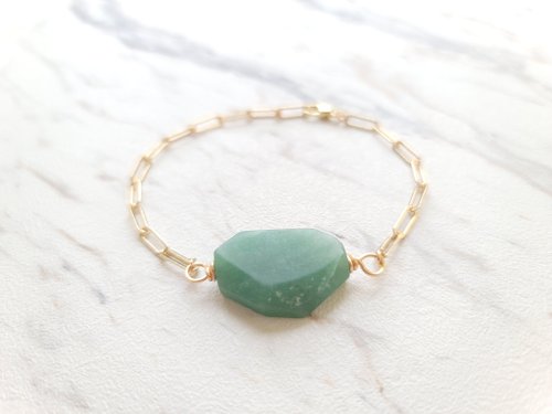 Vermeer Jewellery 天然水晶 綠東陵手鍊 天然水晶手鍊 礦石手環