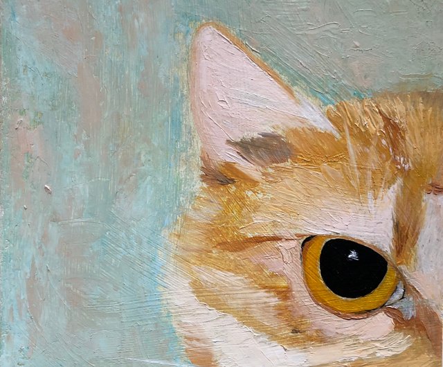 キャッツアイオリジナル油絵ウォールアートホームアニマルポートレート ショップ Alisa Art ウォールデコ 壁紙 Pinkoi