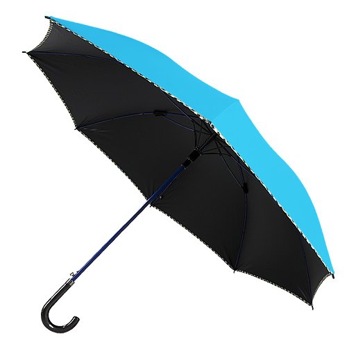 TDN 【TDN】公爵冷酷傘 超大傘面黑膠自動直立傘防雷擊晴雨傘(冰荷藍)