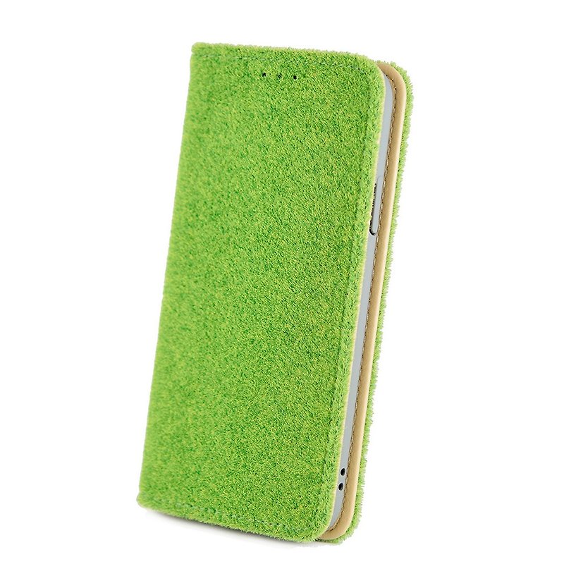 Shibaful iPhone6/7/8 Universal iPhoneX case Park turf cover phone case - เคส/ซองมือถือ - วัสดุอื่นๆ สีเขียว