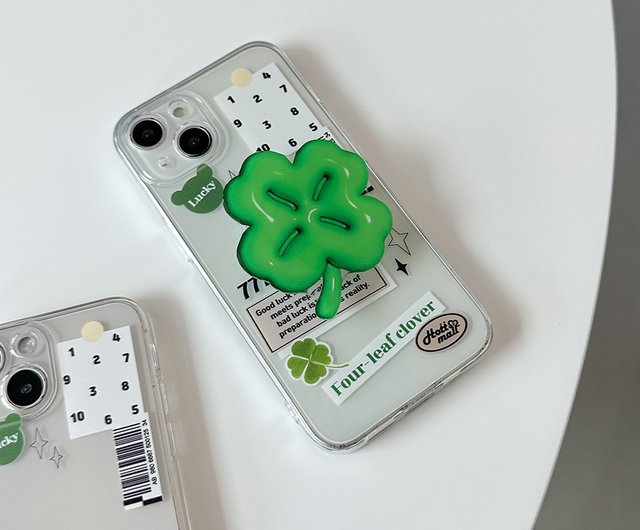 四つ葉のクローバーグリップスマホアクリルスマートトーク
