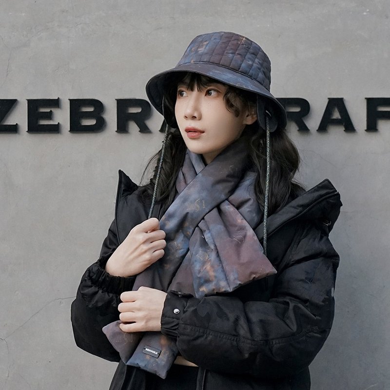 Fisherman hat Sun hat carefully printed quilted cotton fisherman hat 【ISW】designer brand - Hats & Caps - Polyester Gray