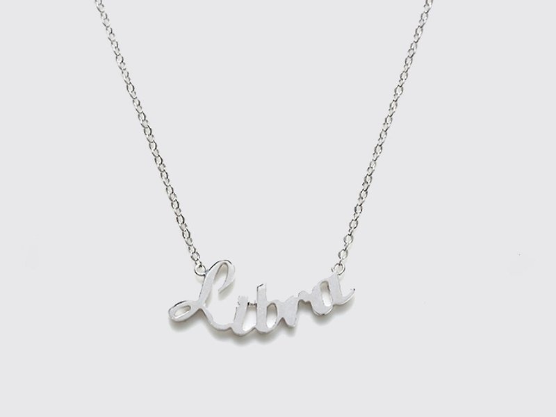 Twelve Constellations Libra Constellation Necklace Clavicle Chain (Silver) - Collar Necklaces - Other Metals Silver