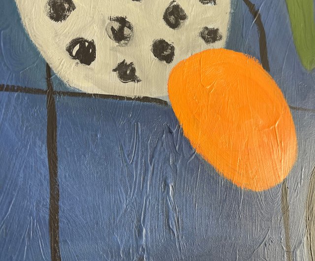 大きな抽象的な幾何学的なアート キャンバスに描かれたオリジナルの