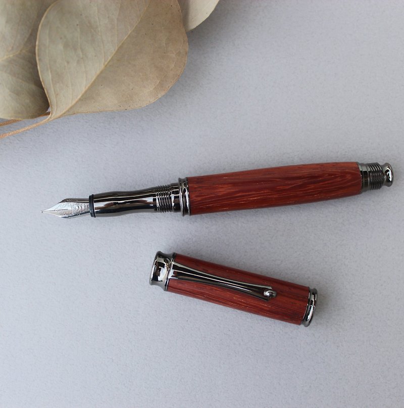 [Log pen, log ball pen] red rosewood | purple heart wood | green sandalwood - ปากกาหมึกซึม - ไม้ สีนำ้ตาล