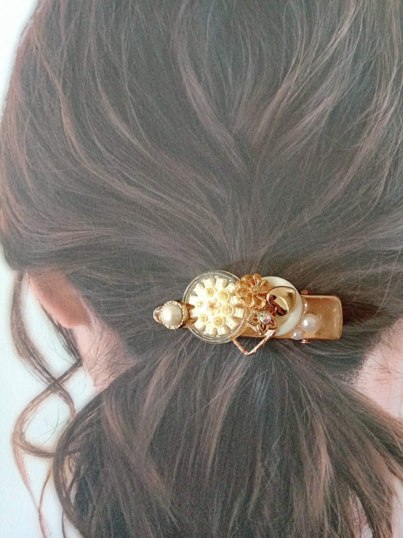 すごい手作り-ひまわりガーデンボタンクランプヘアクリップヘアアクセサリー - ヘアアクセサリー - その他の素材 