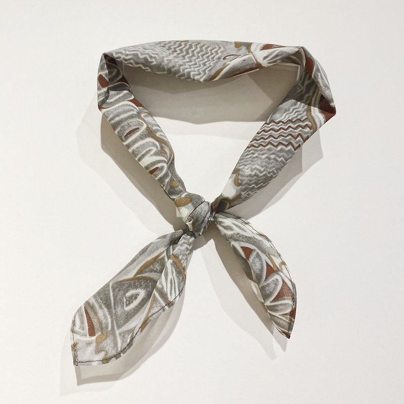 Retro scarf - Scarves - Polyester Khaki